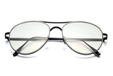 Circle Oversized Metal Eyeglasses Frame Inspired Horned Rim Clear Lens Glasses