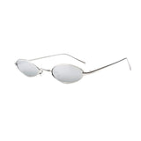 Vintage Oval Sunglasses for Women Men Retro Small Shade Metal Frame UV400