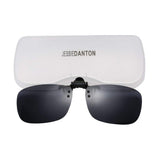 Polarized Clip-on Flip Up Metal Clip Rimless Sunglasses for Prescription Glasses