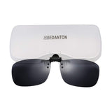Polarized Clip-on Flip Up Metal Clip Rimless Sunglasses for Prescription Glasses