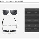 Aoron Unisex Polarized Aluminum Aviator Sunglasses Vintage SunGlasses For Men/Women 100% UV 400 Protection
