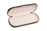 Hard Metal Bodied Eyeglass Case for Medium Frames in Matte Finish in Black and Brown