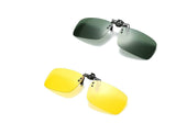 Polarized Day Night Vision Flip-up Clip-on Lens Driving Glasses Sunglasses