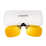 Polarized Clip-on Flip Up Metal Clip Rimless Sunglasses for Prescription Glasses