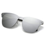 Clubmaster Classic Unisex Sunglasses Futuristic Integral Rimless Lens LK1738