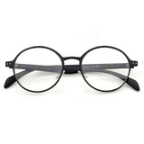 Oval Round Circle Eye Glasses Large Oversized Metal Frame Clear Lens