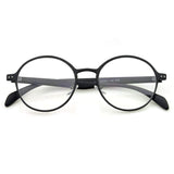Oval Round Circle Eye Glasses Large Oversized Metal Frame Clear Lens