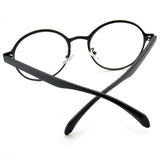 Oval Round Circle Eye Glasses Large Oversized Metal Frame Clear Lens