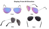 Wholesale Vintage Reflective Mirror Lens Metal Frame Aviator Party Sunglasses Bulk Lot Glasses 12 Pack
