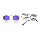 G&T 2017 Retro Fashion Metal Frame Clamshell Lens Round Beach Sunglasses