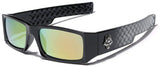 Men's Original Gangsta Shades Rectangle Sunglasses with Color Mirror Lens