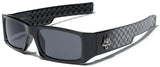 Men's Original Gangsta Shades Rectangle Sunglasses with Color Mirror Lens