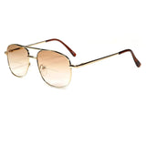 Select 1 or 2 Pairs - Unisex Aviator Retro Sun Readers Spring Hinged Reading Glasses Sunglasses (These Are BIFOCAL Reading Glasses)