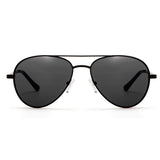 Semi Rimless Polarized Sunglasses, UV 400 Protection sunglasses for Men Half Metal Women BLACK.