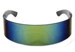 - Futuristic Wrap Around Monoblock Cyclops Shield Sunglasses