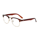 New Vintage Classic Half Frame Semi-Rimless Wayfarer Clear Lens Glasses