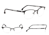 4-Pack Half-Rim Reading Glasses with Spring Hinges