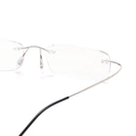 Memory Lightweight Titanium Stainless Steel Rimless Reading Glasses with Light Lenses 1004