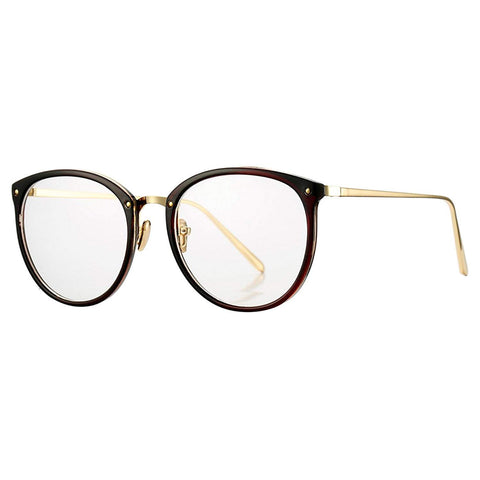 Vintage Round Optical Glasses Frame Hipster Non-prescription Retro Oval Eyewear with Clear Lens for Women