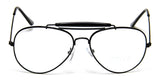 Aviator Clear Lens Glasses Eyeglasses Metal Frame