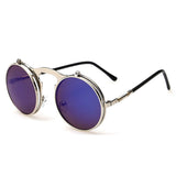 G&T 2017 Retro Fashion Metal Frame Clamshell Lens Round Beach Sunglasses
