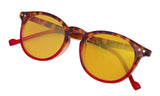 Quality Blue Light Blocking Glasses With Retro Oval Round Frame 0.0 Magnification - Digital Eye Strain Protection