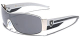 Metal Wire Rim Frame Men's Sport Shield Sunglasses