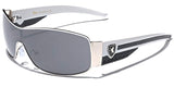 Metal Wire Rim Frame Men's Sport Shield Sunglasses