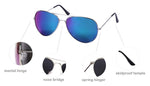 Wholesale Vintage Reflective Mirror Lens Metal Frame Aviator Party Sunglasses Bulk Lot Glasses 12 Pack