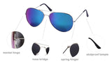Wholesale Vintage Reflective Mirror Lens Metal Frame Aviator Party Sunglasses Bulk Lot Glasses 12 Pack