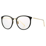 Vintage Round Optical Glasses Frame Hipster Non-prescription Retro Oval Eyewear with Clear Lens for Women