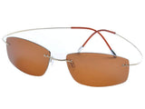 rimless titanium polarized Sunglasses