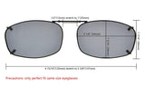 Metal Frame Rim Polarized Lens Clip On Sunglasses 2 1/8x1 5/16