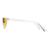 Fashion Half Rim Moon Clear Sunglasses for Women 100% UV400 Protection