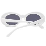 Clout Goggles,Oval Sunglasses Mod Thick Retro Frame Round Lens Kurt Cobain