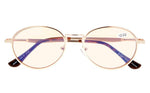 UV Protection,Anti Blue Rays,Reduce Eyestrain,Round Computer Reading Glasses