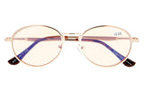 UV Protection,Anti Blue Rays,Reduce Eyestrain,Round Computer Reading Glasses