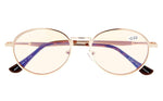 UV Protection,Anti Blue Rays,Reduce Eyestrain,Round Computer Reading Glasses
