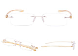 READING GLASSES 7 pack Mix Color Small Lens Rimless Readers