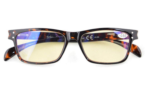 Anti Blue Rays,Reduce Eyestrain,UV Protection,Spring Hinges,Computer Gaming Reading Glasses Unisex