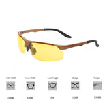 New Design HD Night Vision Flexible Temple TR90 Frames Sunglasses-black