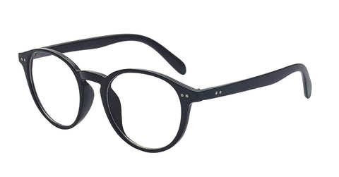 Vintage Retro Small Nails Horned Rim Round Clear Lens Glasses Prescription
