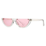 Fashion Half Rim Moon Clear Sunglasses for Women 100% UV400 Protection