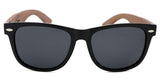 Polarized Walnut Wood Wayfarer Sunglasses Set | Black Lenses| Wire or Full Frame | Spring Hinges | Carrying Case | Cleaning Cloth | Protective Pouch |