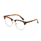 New Vintage Classic Half Frame Semi-Rimless Wayfarer Clear Lens Glasses