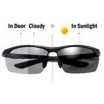 Unisex Photochromic Polarized Sunglasses For Men Women Sports Fishing Driver Metal Sunglasses