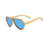 Womens Aviator Sunglasses Polarized Men Handmade Bamboo Sun Shades With Bamboo Case