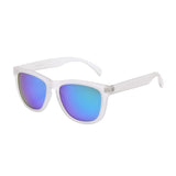 Polarized Wayfarer Sunglasses,Retro Unisex Clear Matt Frame TAC Mirrored Beach Sunglasses UV400