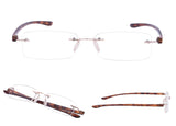 READING GLASSES 7 pack Mix Color Small Lens Rimless Readers