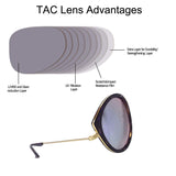 Polarized Sunglasses for Women Semi Rimless Sunglasses/Cat Eye Sunglasses/Retro Round Sunglasses UV Protection Eyewear